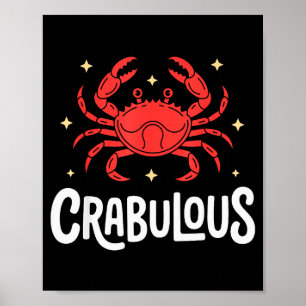 Grappige Krab Kunst Voor Mannen Vrouwen Kinderen K Poster