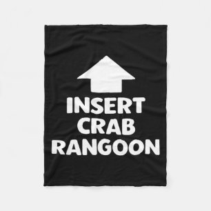Grappige Krab Rangoon Kleding _ Hilarische Foodie  Fleece Deken
