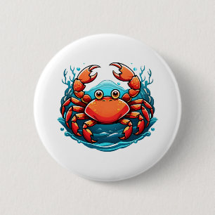 grappige-krab ronde button 5,7 cm