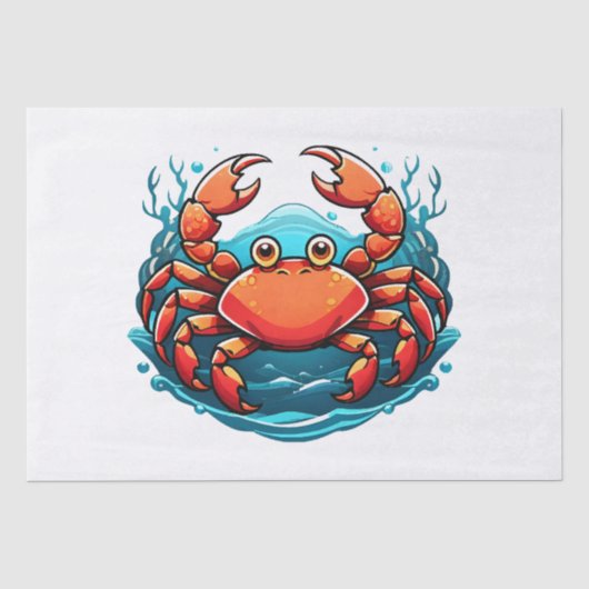 grappige-krab tissuepapier (Voorkant)