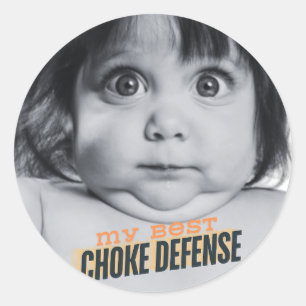 Grappige Krav Maga Mijn Beste Choke Defense Sticke Ronde Sticker