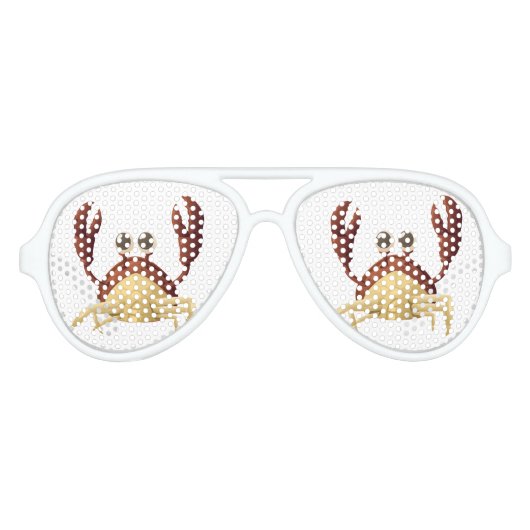 Grappige kreeft volwassen Aviator Party Shades Aviator Zonnebril (Voorkant)