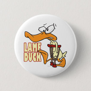 grappige kreupele eend cartoon ronde button 5,7 cm