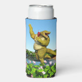 Grappige Krokodil Champagnetuinfeest Kunst (Seltzer Voorkant)