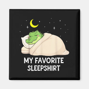 Grappige krokodil favoriete slaapshirt pyjama dier magneet