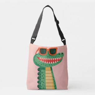 Grappige Krokodil Zonnebril Cute Cartoon Dier Crossbody Tas