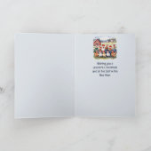 Grappige kudde van ons kippen groep kerstwensen kaart (Binnen)