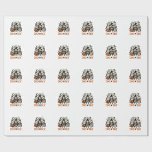 Grappige Kuiken Of Behandeling Halloween Kip Grafi Cadeaupapier