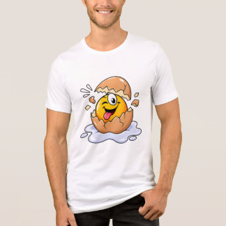 Grappige Kuiken Uit Ei Cartoon Tri-Blend Shirt