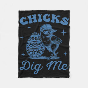Grappige kuikens vinden me leuk voor mannen jongen fleece deken