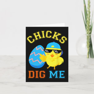 Grappige kuikens vinden me leuk voor mannen jongen kaart