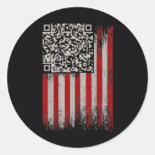 Grappige kunst overtroeft danscode ronde sticker (Voorkant)