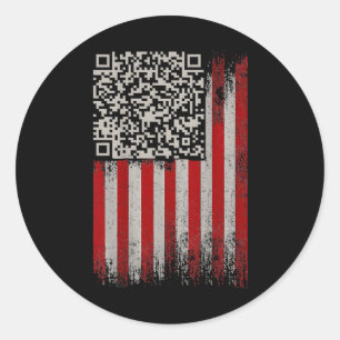 Grappige kunst overtroeft danscode ronde sticker