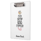 Grappige kunst student school aangepaste gift klembord (Links)