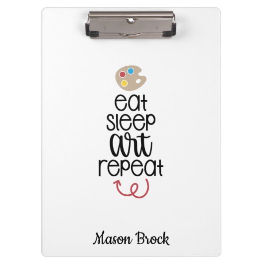 Grappige kunst student school aangepaste gift klembord (Voorkant)