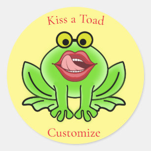 Grappige Kus Een Toad Thunder_Cove Ronde Sticker