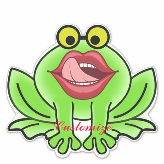 Grappige Kus Een Toad Thunder_Cove Sticker (Voorkant)