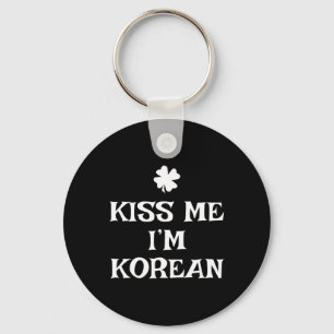 Grappige Kus Me Ik Ben Koreaans St. Patrick's Day  Sleutelhanger