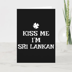 Grappige Kus Me Ik Ben Sri Lankaans St. Patrick's Kaart
