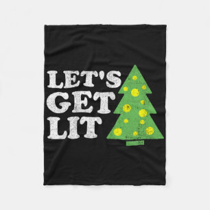 Grappige Laat Ons Licht Kerstboom Retro Lelijke Fe Fleece Deken