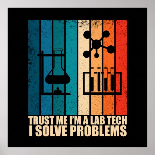 Grappige lab tech laborant humor poster (Voorkant)