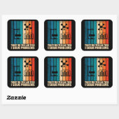 Grappige lab tech laborant humor vierkante sticker (Vel)