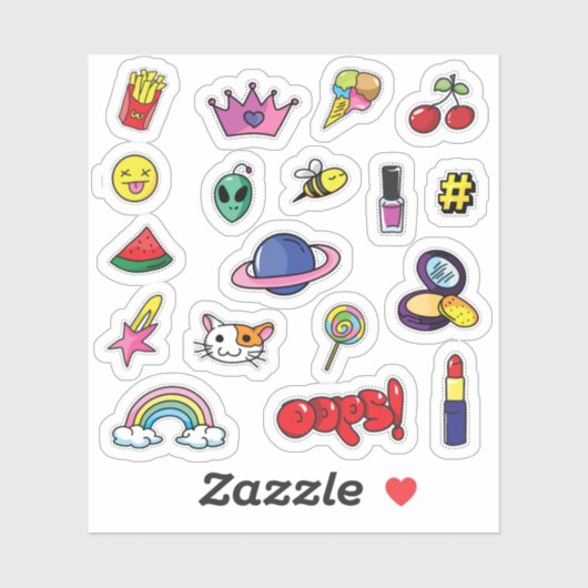 Grappige label sticker set (Vel)