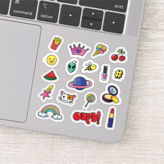 Grappige label sticker set