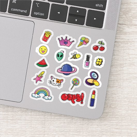 Grappige label sticker set (Detail)