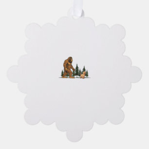 Grappige Labradoodle Bigfoot Hond Wandelt Hond Moe Ornament Kaart