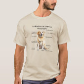 Grappige Labrador Retriever blauwdruk T-shirt (Voorkant)