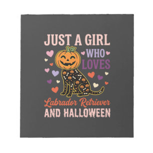 Grappige Labrador Retriever Halloween Pompoen Hond Notitieblok