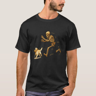 Grappige Labrador Retriever Halloween Steel Botten T-shirt