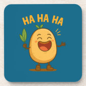 Grappige Lachende Aardappel Onderzetter Set (Voorkant)