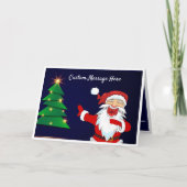 Grappige lachende kerstboom vakantie kaart (Voorkant)