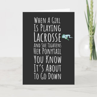 Grappige Lacrosse Kaarten Tiener Meisjes Speler Te
