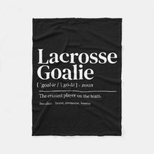 Grappige Lacrosse Keeper Citaat Definitie Mannen V Fleece Deken