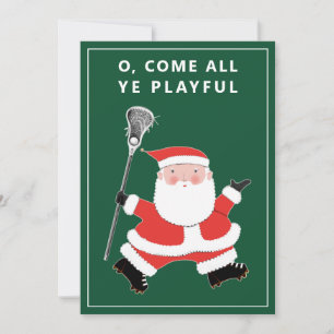 Grappige Lacrosse Kerst Kaarten