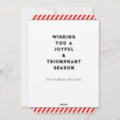 Grappige Lacrosse Kerstmis Feestdagenkaart (Achterkant)