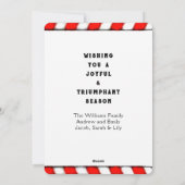 Grappige Lacrosse Kerstmis Feestdagenkaart (Achterkant)