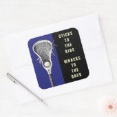 Grappige Lacrosse Sports Square Sticker (Envelop)