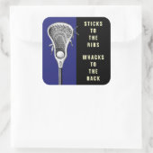 Grappige Lacrosse Sports Square Sticker (Tas)