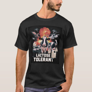 Grappige lactose tolerante meme koe melk boerderij t-shirt