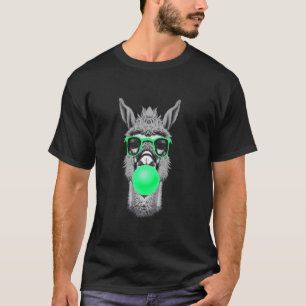 Grappige Lama Alpaca Andes Grappig Leuk Zonnebril T-shirt