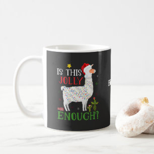 Grappige Lama Kerstvakantie Is Dit Vrolijk Genoeg Koffiemok