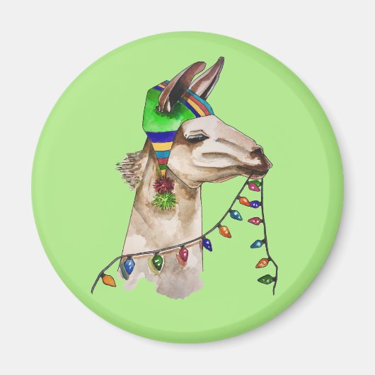 grappige lama magneet (Voorkant)