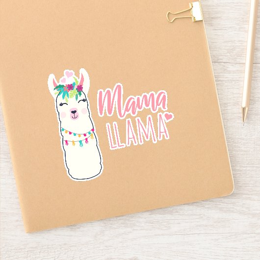 Grappige Lama MAMA Cute Moederdag Verjaardag Cadea Sticker (Notitieboek)