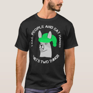 grappige lama met petten lama met pet carl die tw t-shirt