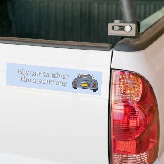 Grappige Lapis Figaro auto is mooier Bumpersticker (Op Truck)