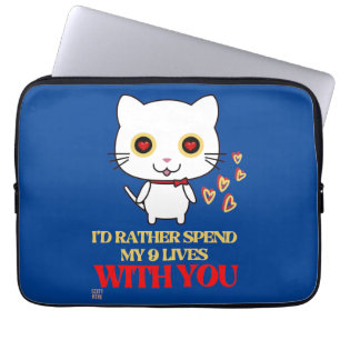 grappige laptophoes "CUTE CAT" Laptop Sleeve